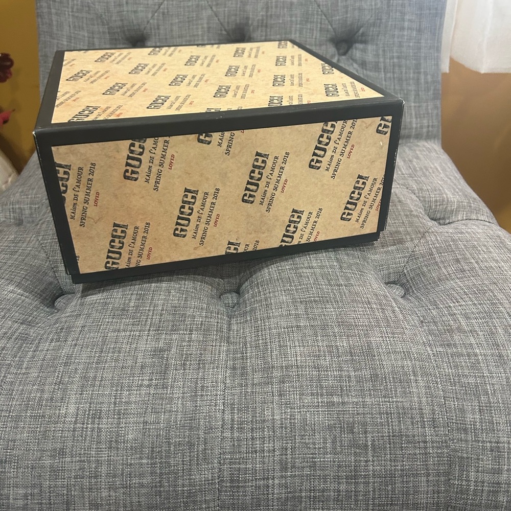 Gucci Black and Tan Logo Gift/Storage Box!